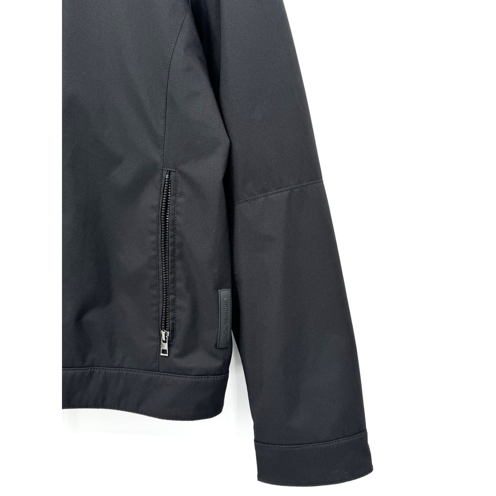 Michael Kors Men's Black Full Zip Bomber Jacket Size Large Minimalist - Picture 4 of 11